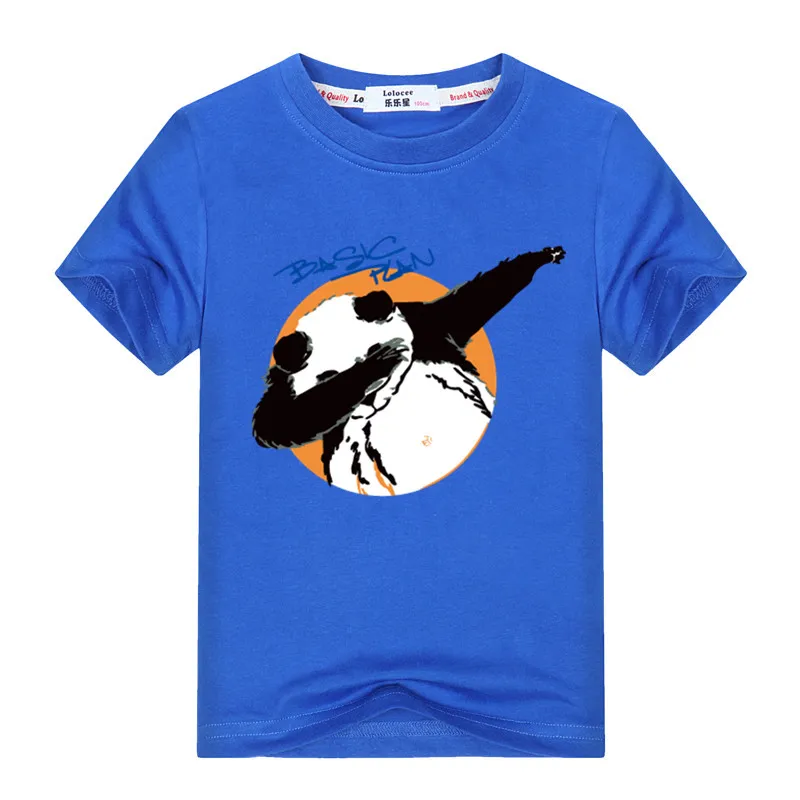 Модная детская хлопковая Футболка с Мопсом новые Забавные футболки для мальчиков/девочек/малышей футболка с единорогом/собакой/топики с пандами - Цвет: blue