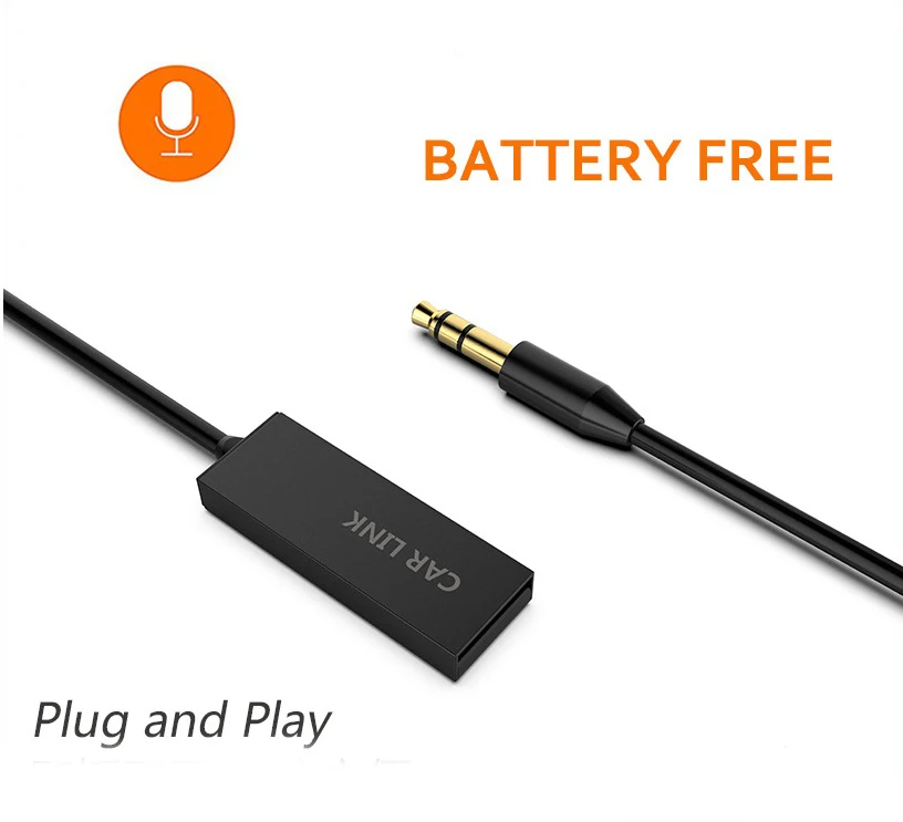 Wireless audio receiver Bluetooth car kit with 3.5mm AUX jack & USB plug play handsfree transmitter adapter v4.1 | Электроника