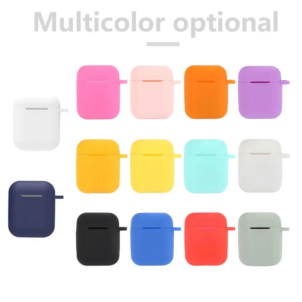 

Soft Silicone Case Earphones for Apple Airpods Bluetooth Wireless Earphone Protective Skin Cover Box for Air Pods Ear Pods Bag