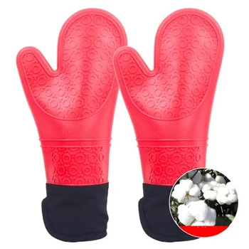 

Grill Heat Resistant Potholder Anti-slip Oven Silicon Mitt Barbecue Practical Cooking BBQ Glove Insulation Baking Glove LY499