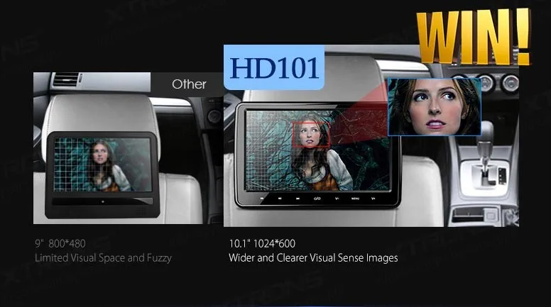 Flash Deal 10.1" Touch Button Headrest Car DVD Car Headrest DVD Car Headrest Monitor with DVD Function & Built-in HDMI Port 4