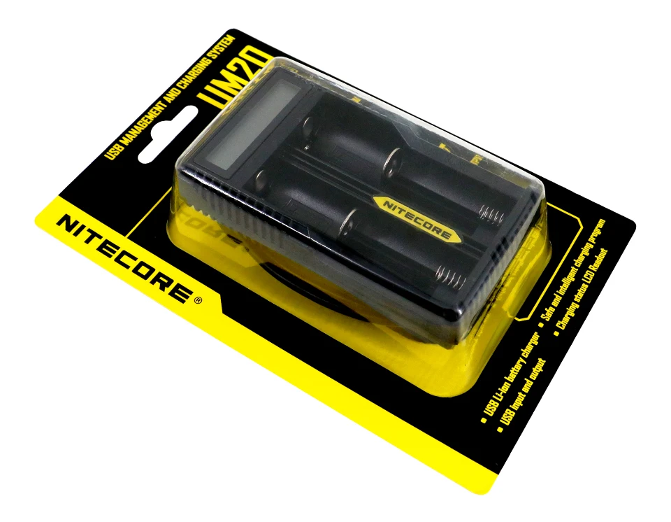 Оригинальное Nitecore UM10 UM20 умное зарядное устройство с ЖК-дисплеем Универсальное зарядное устройство Nitecore с Usb кабелями 18650