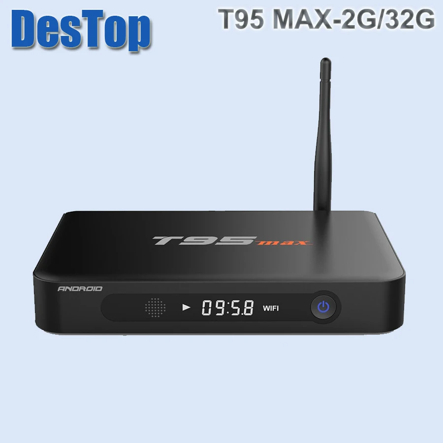 [Genuine] T95max Metal Case 2GB/ 32GB T95 max Amlogic S905 Quad Core Andorid 5.1 TV BOX 2.4G/5GHz Dual WiFi BT4.0 TV installed 