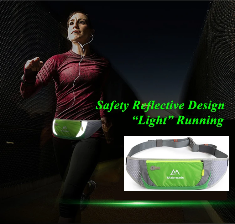 Maleroads водостойкие беговые поясные сумки Utility Gym Fanny Pack Спорт Фитнес Пояс для бега сумки сотовый телефон карман для мужчин женщин