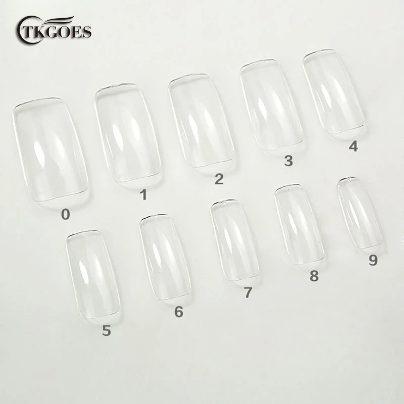 TKGOES-500PCS-Pack-Beauty-Clear-Full-Cover-False-Nail-Tips-Acrylic-Artificial-False-Nails-Full-French