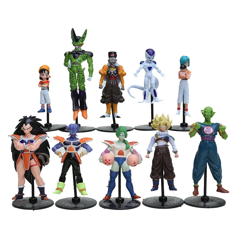 10pcs/set Dragon Ball Z GT Action figures Crazy Party Cell/Freeza/Goku PVC DragonBall Figures ...