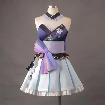 

VOCALOID Anime Hatsune Miku cosplay Yowane Haku Halloween cosplay female costume dress+belt+bow+Neckwear+Belt sequins decoration