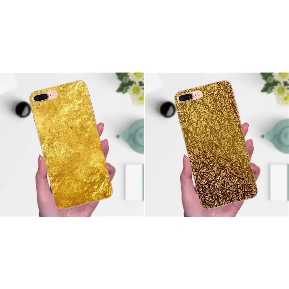 Для Galaxy A3 A5 A7 On5 On7 2015 2016 2017 Grand Alpha G850 Core2 Prime S2 I9082 ТПУ Защитная кожа металлик Золотая