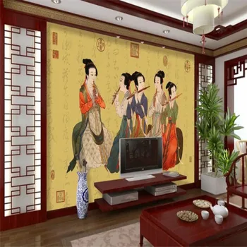 

Ancient characters background wall professional production mural wallpaper custom poster photo wall