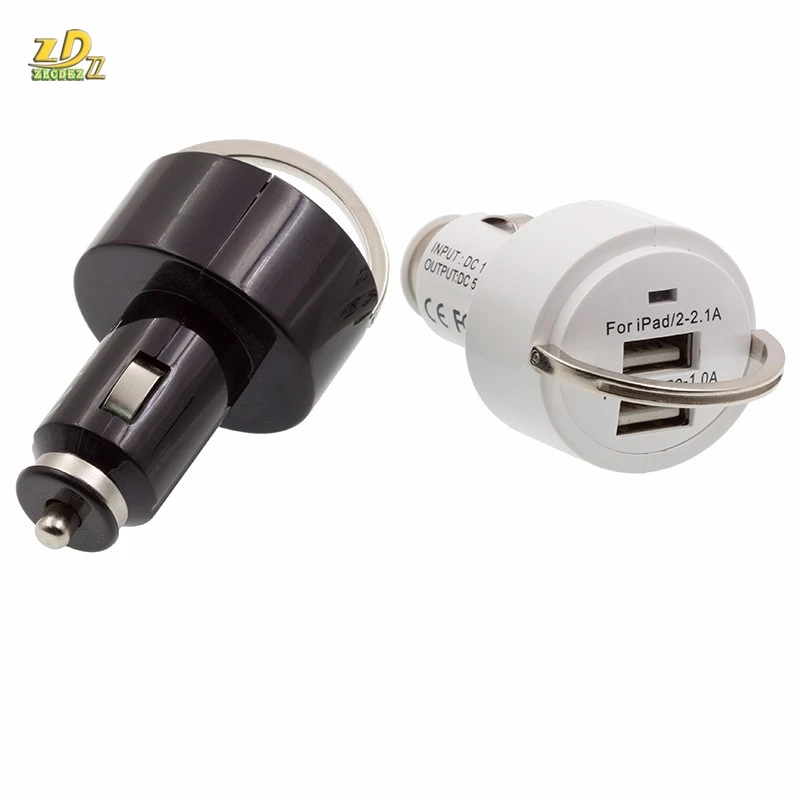 US $400.44 300pcsLot High Quality 5V 31A Dual 2 USB Metal Pull Ring Car Charger For Smartphone Tablet PC Cameras USB Power Mobile Device
