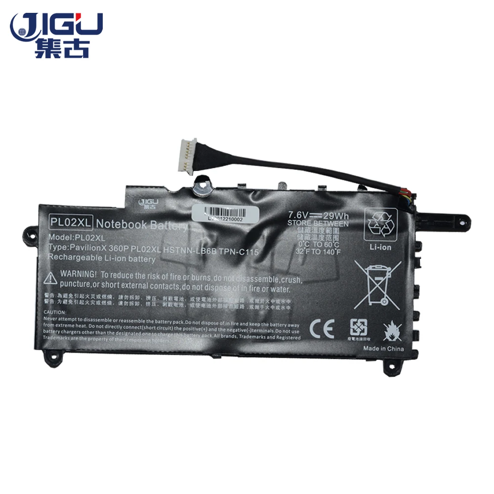 Аккумулятор JIGU PL02029XL PL02XL 2 ячейки для HP Pavilion 11 X360 серия n009tu с ячейками питанием от