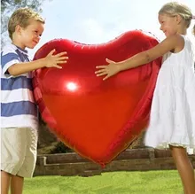 Wedding Decoration Helium Balloons Large Red Heart Shapped Foil Balloon Wedding Party Love Marriage Air Ballons
