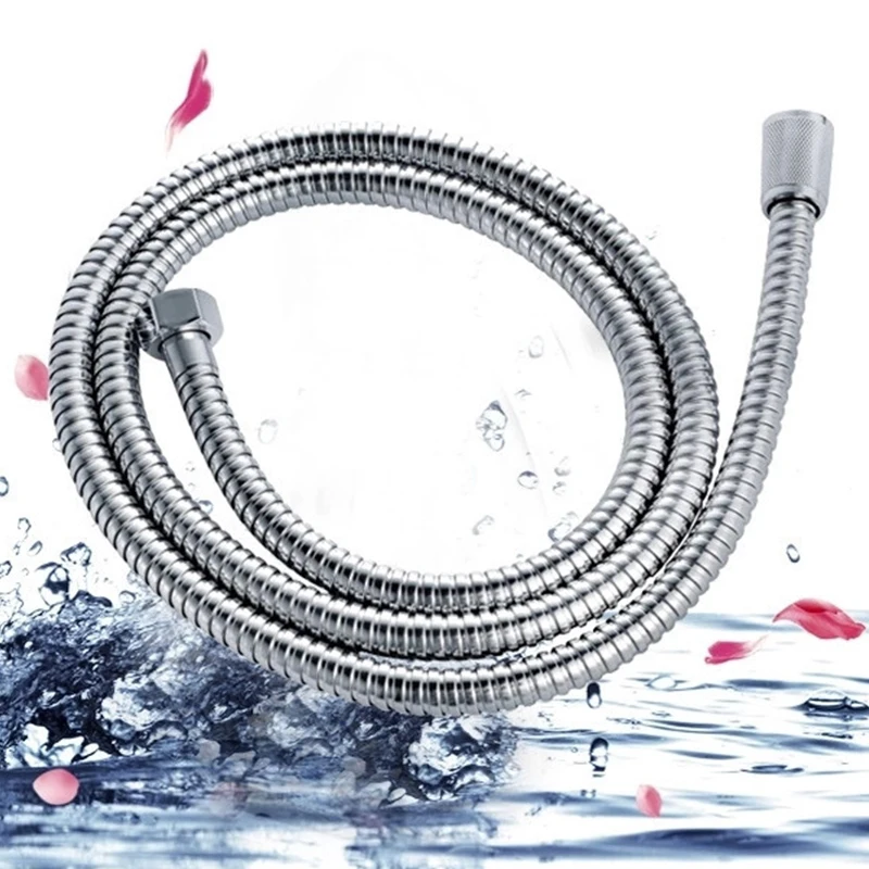 

Bathroom Replacement Anti-twist Shower Hose 1.5m flexible Stainless Steel chrome shower head bathroom water hose