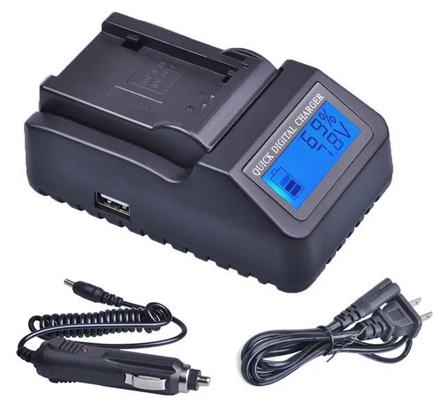 LCD Displays Fast Battery Charger for Canon LEGRIA HF R36 R37 R38 R46 R47 R48 HD Camcorder 