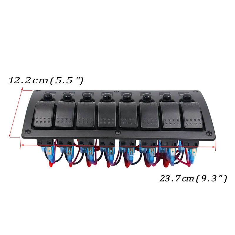Автомобиль 8 банд переключатель панель 12 В автоматический переключатель автоматические выключатели с предохранителем для автомобиля авто лодка морской корабль караван джип катер