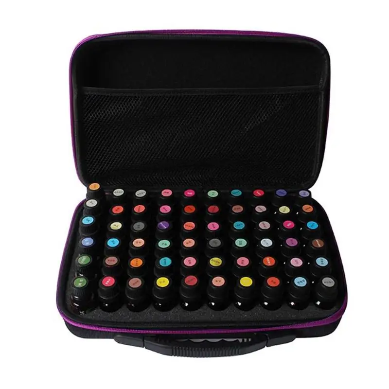 

60 Bottles Essential Oil Case 10ml/15ml Essential Oil Collecting Bags Travel Portable Carrying Cases Nail Polish Storage Bag