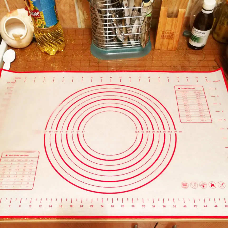 

Silicone Mats Baking Liner Silicone Oven Mat For Dough Rolling Fondant Test Non Stick Mats Baking Sheet Pastry Pad Big sizes