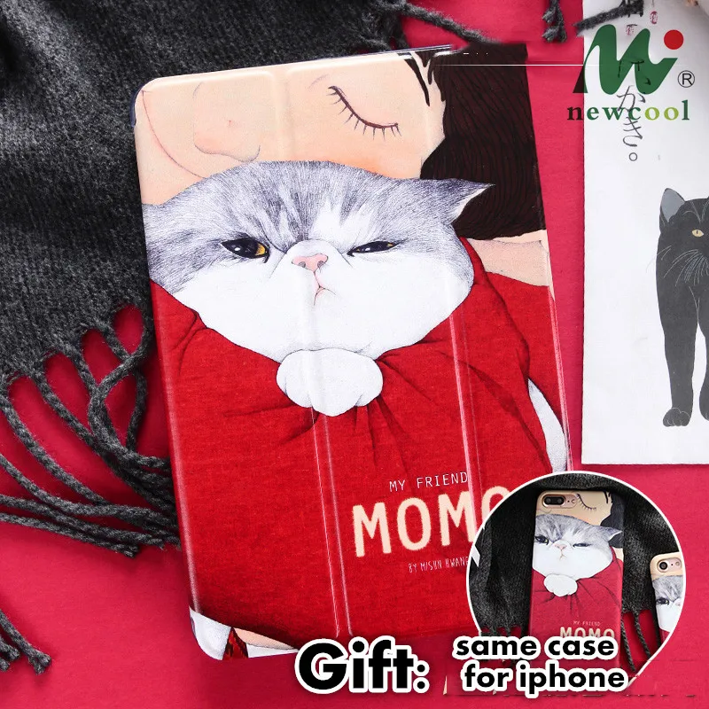 Cute Cat Flip Cover For iPad Pro 9.7 air 10.5 11 12.9 10.2 2020 Mini 2 3 4 5 2018 2019 Tablet Case cover for 6th 2017 | Компьютеры и