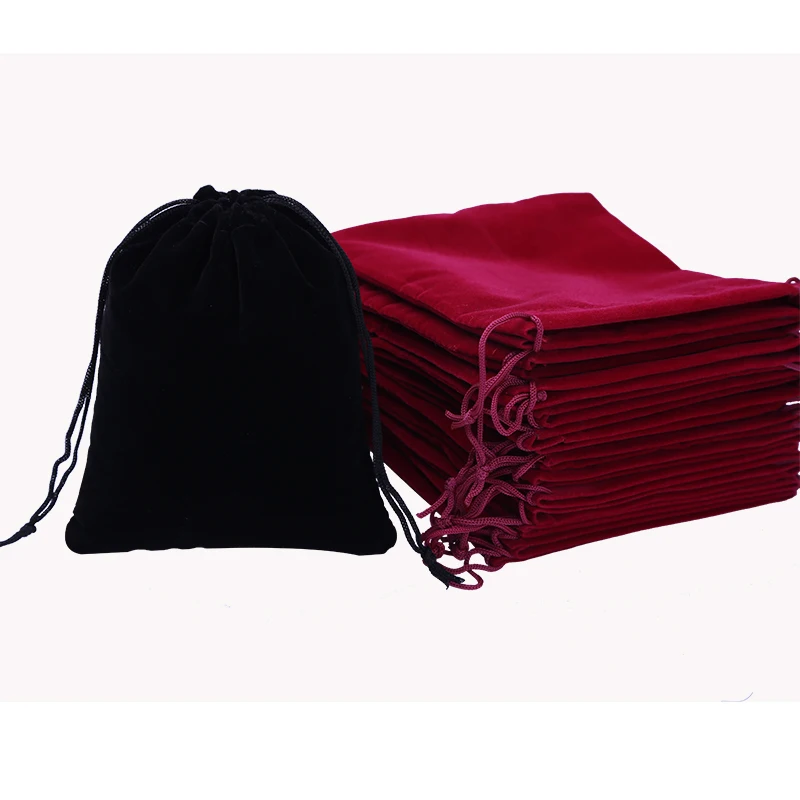 Velvet Pouch 12x10cm Jewelry font b Bag b font Black Christmas Wedding Gift font b Bags