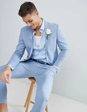 Tailor-Made-Light-Blue-Men-Suits-Slim-Fit-Groom-Prom-Dress-Blazer-Casual-Beach-Summer-Style