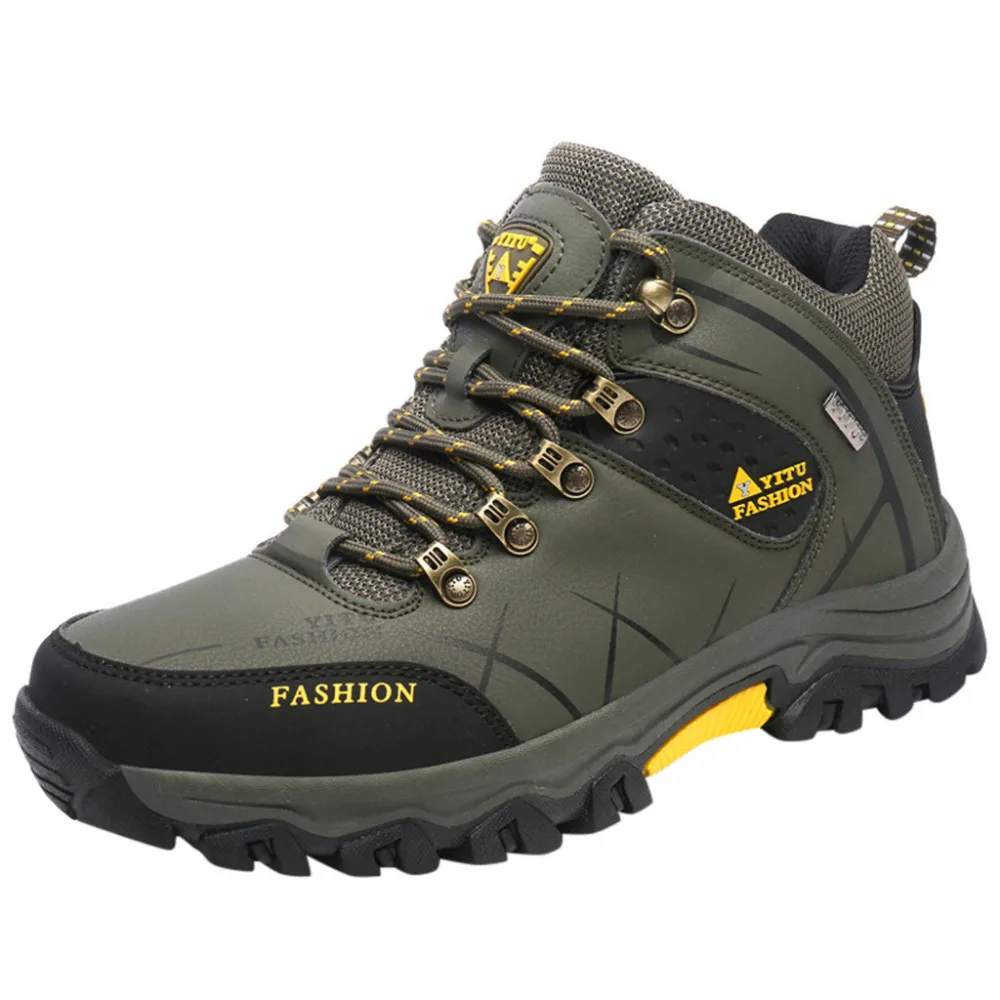2019 Men's summer breathable mesh climbing walking shoes outdoor sports shoes non-slip running walking shoes for male 40J10 (2)