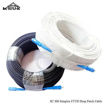 

High Quality 500M Outdoor SC SM 1Core Simplex FTTH Drop Patch Cable SC to SC FTTH Fiber Optic patch cord black or white cable