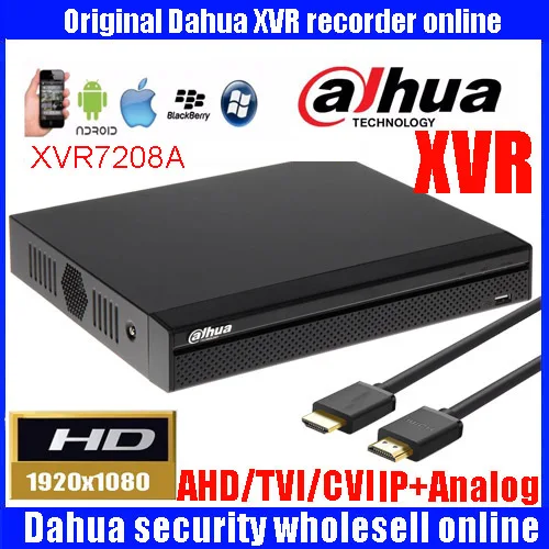 Dahua 1080 P видеомагнитофон XVR7208A H.264 2 SATA Порты до 6 ТБ Поддержка HDCVI/CVBS/HDTVI/ AHD
