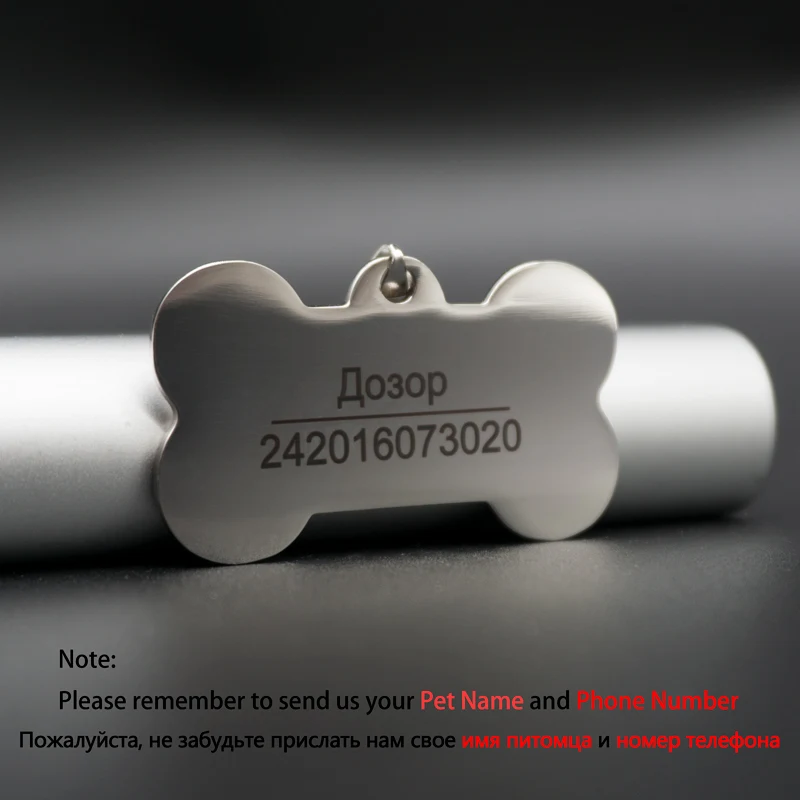 Customized Dog ID Tags Metal Name Tags For Puppies Cat Anti-Lost Pet Nameplate For Dogs Pitbull Cats Engraving fee included 