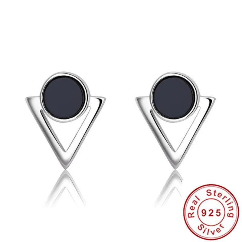 silver black onyx earrings