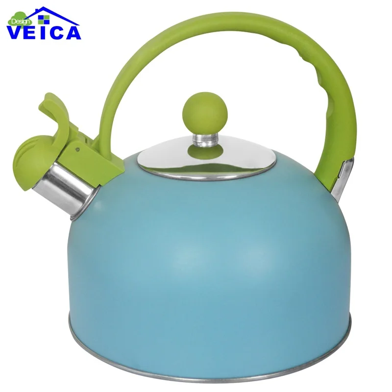 Chaleira Горячая Нержавеющая сталь 2. Л чайник для воды индукционная плита чайники для кемпинга печь со свистком чайник инструменты - Цвет: Синий