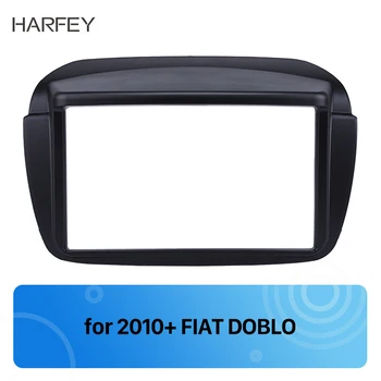 

Harfey Black 2 Din Car Radio Fascia for FIAT 2010+ DOBLO CD Trim Installation Frame Panel Audio Fitting Adaptor Dash Panel