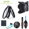 Filter kit UV CPL ND4 Lens Hood Cap Cleaning Pen for Canon EOS 850D 2000D 4000D 1300D 3000D Rebel T6 T7 T100 Camera 18-55mm Lens 1