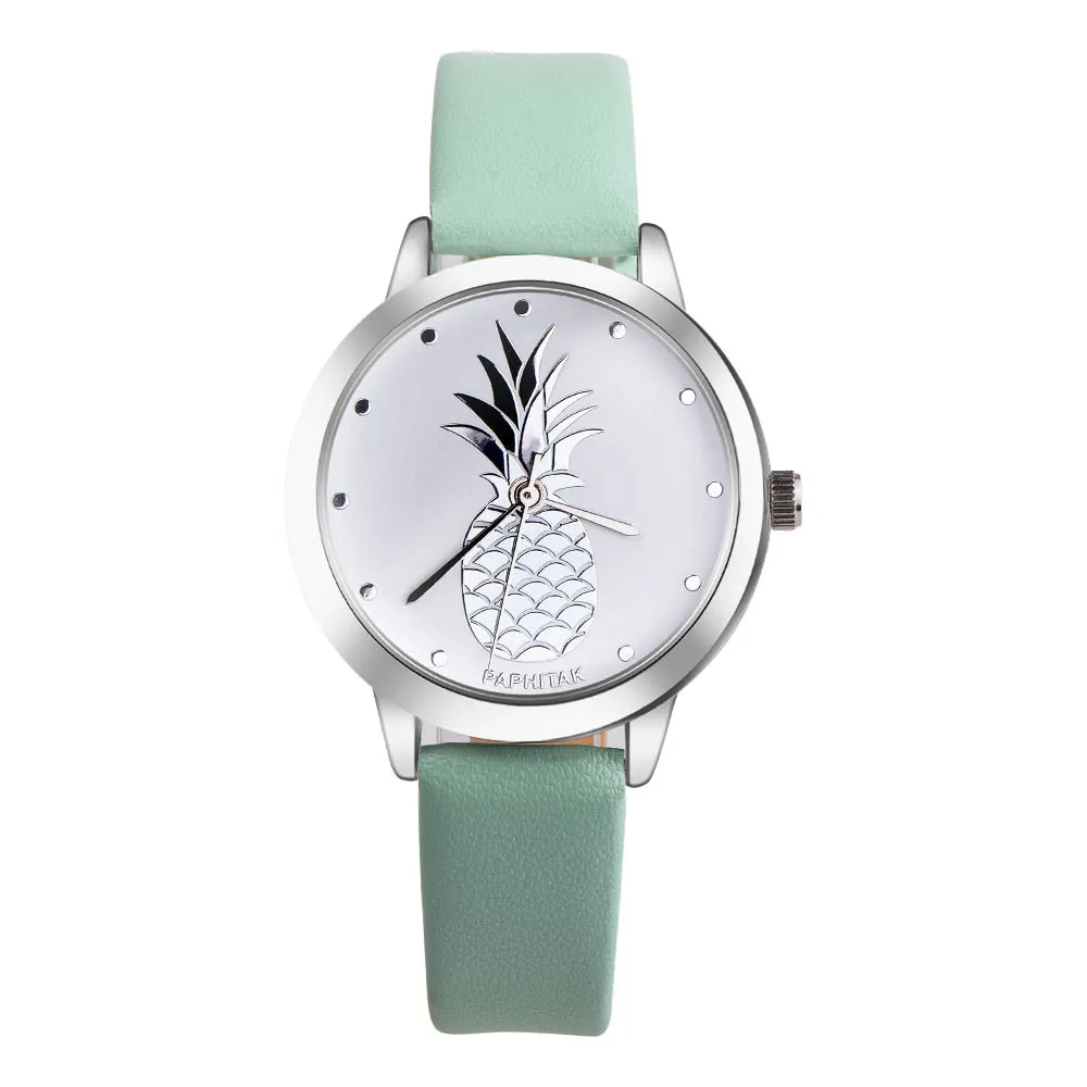 Женские часы женские с ананасом искусственная кожа аналоговые кварцевые часы relogio feminino женское платье relojes mujer