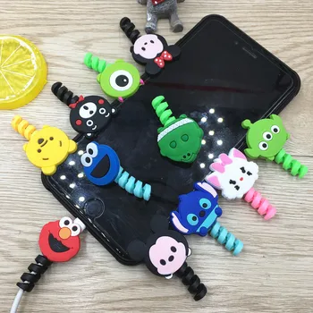 

Cartoon Cable Protector Data Line Cord Protector Protective Case Cable Winder Cover For iPhone And Android USB Charging Cable