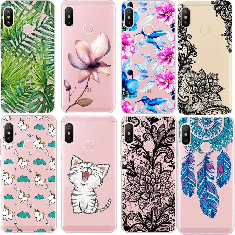 Redmi 6 Pro Patterned Soft Clear Silicone Case Cover For Xiaomi Mi A2 Lite Capa Slim Ultra Thin Coque Fundas sfor Xiaomi A2 Lite