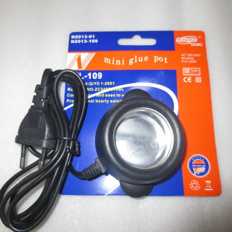 30W Mini Hot Glue Pot Melting Keratin Glue Beads Glue Stove Constant Temp For Fusion prebonded hair extension