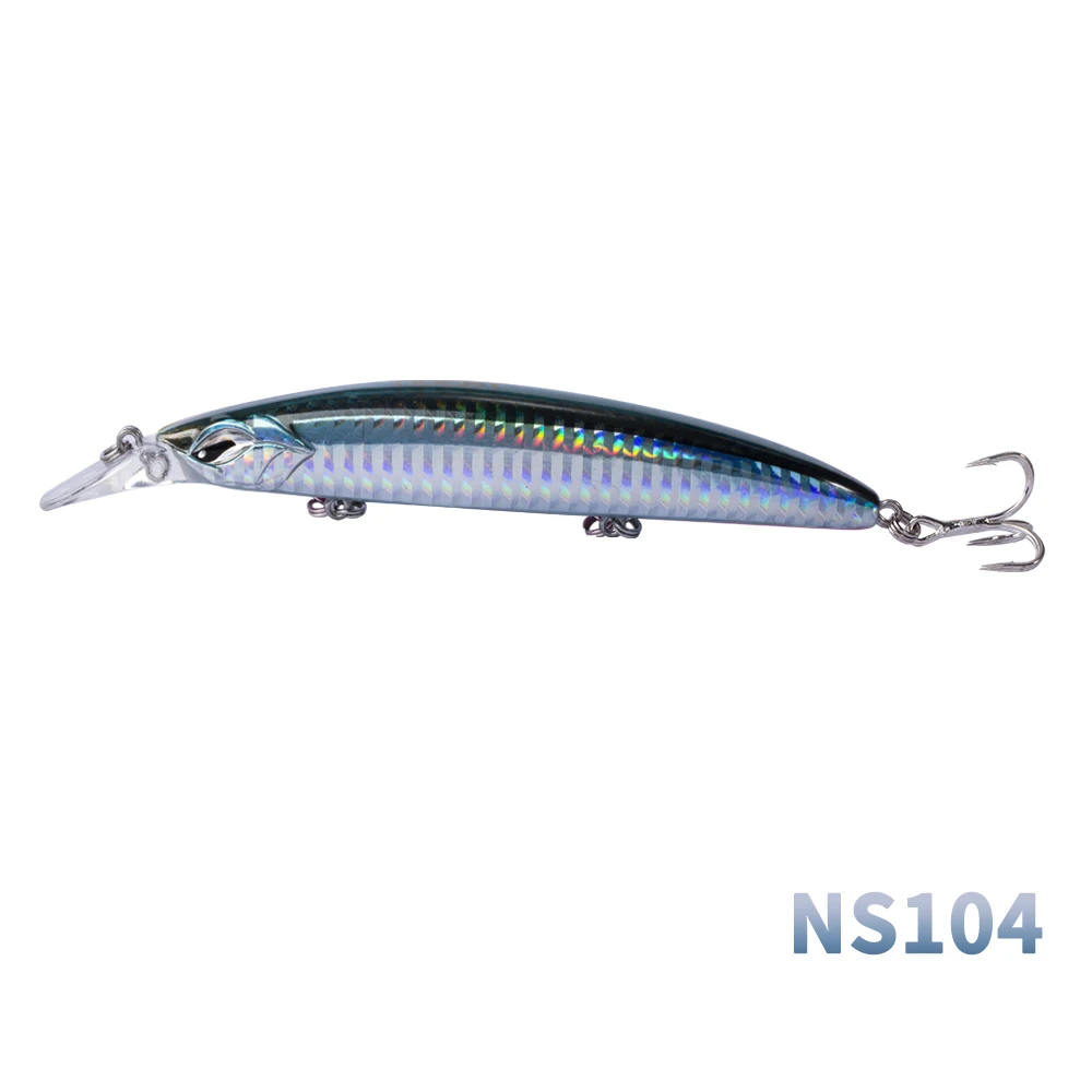 Noeby NBL9497 новая приманка для рыбной ловли гольян жесткая искусственная приманка для ловли морской рыбы 110 мм 19 г плавающая 0-1 м для морской щуки - Цвет: NS104
