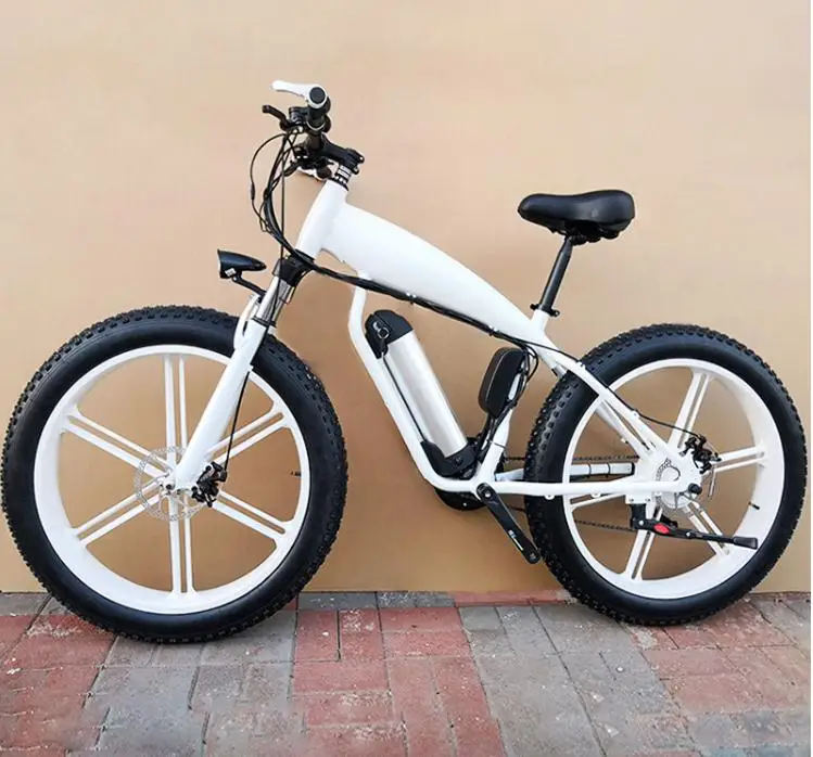 Clearance Kalosse integrated  wheels   electric fat  bike  48V 500W 26*4.0 tires  21 speed M310   Hydraulic brakes  electrical snow bike 1