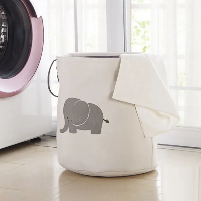 

Waterproof Canvas Home clothes kids toy storage laundry basket Laundry Hamper Bag Animal Pattern Clothes Storage Baskets