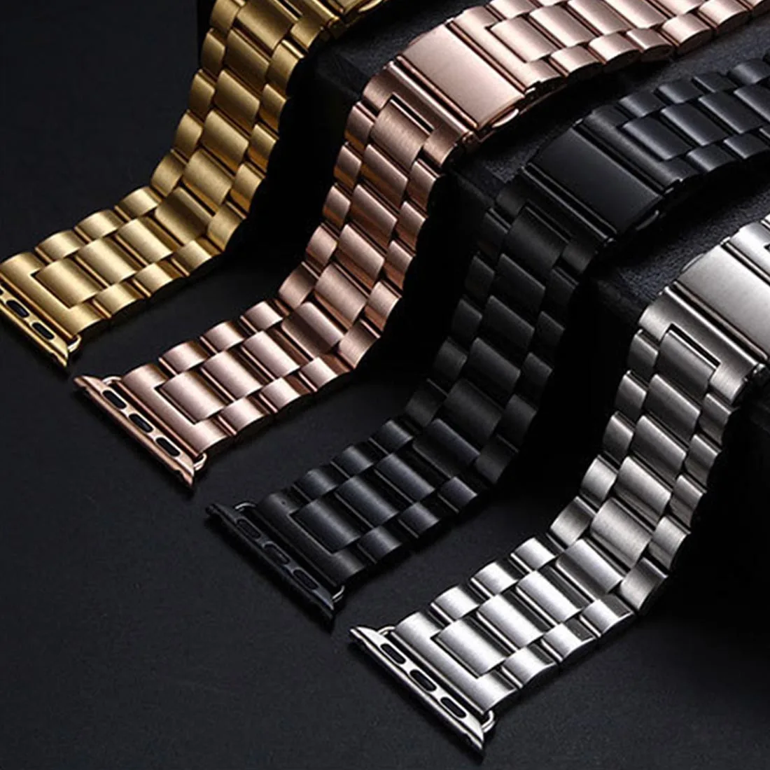 

42mm 38mm Metal Stainless Steel Band For Apple Watch Band Link Bracelet Replacement Strap Watch Bands for iWatch buckle band