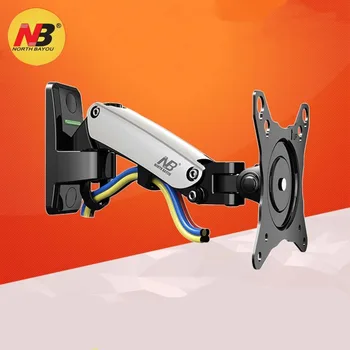 

NB F120 17-27" Gas Spring Aluminum Alloy 360 Degree 17"-27" Monitor Holder TV Wall Mount wall movable arm with travel convert