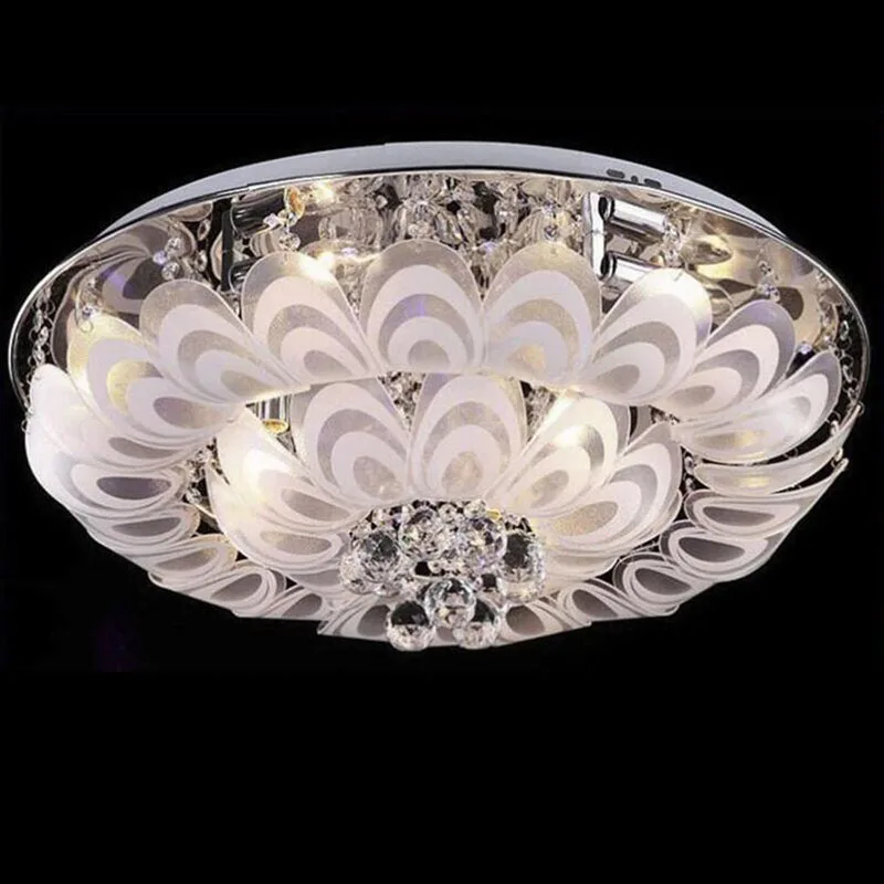 

Peacock Round Crystal Ceiling Light For Living Room Interior Decoration ceiling light Fixture LED Bulb Bedroom lamp