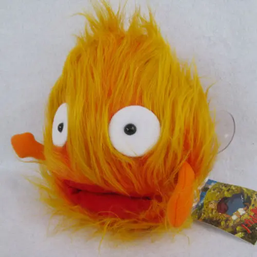 Films Howl's Moving Castle 6" Demon Calcifer Flame yellow plush doll #1