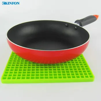 

500Pcs/Lot 17.5*17.5*0.8cm Thickened Squares Cellular Silicone Mat Non-slip Mat Insulation Pad A-03