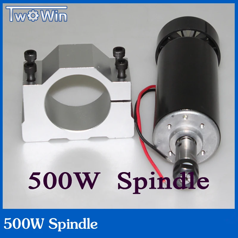 

CNC Spindle 500w ER11 Collet 52MM Diameter DC Small 0.5kw Air Cooled Spindle Motor for Engraving Milling Spindle with Free screw