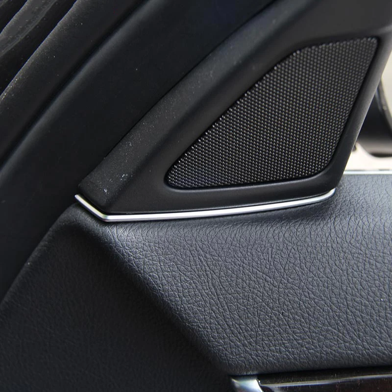 2pcs set Chrome Interior Accessory For BMW 5 Series f10 520li 525li 530 2011 2017 Audio