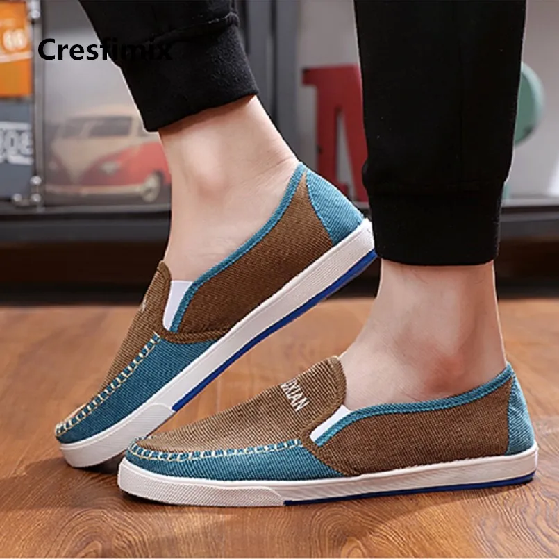 

Cresfimix male fashion plus size cotton fabric spring & summer slip on shoes men cool comfortable driver shoes man's shoes a2762