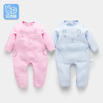 

Dinstry 2018 spring and autumn Baby cartoon lovely bear Romper