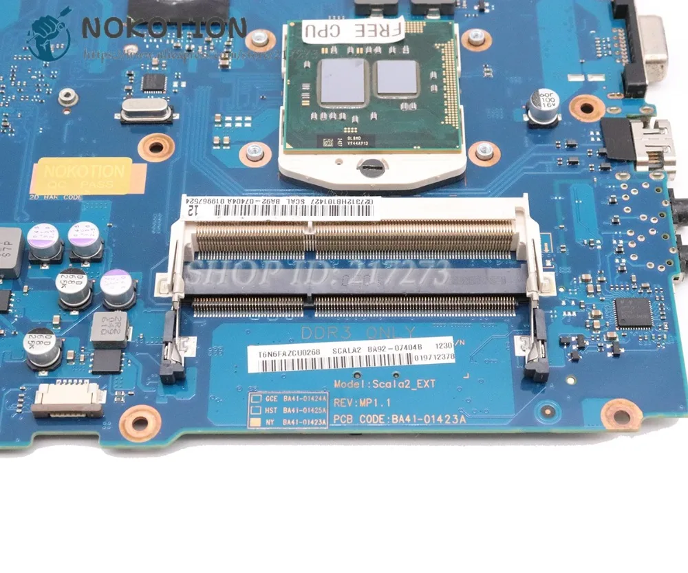 NOKOTION لسامسونج RV511 NP-RV511 اللوحة المحمول HM55 DDR3 GT315M الفيديو بطاقة BA92-07405A BA92-07405B BA41-01423A 15.6 بوصة