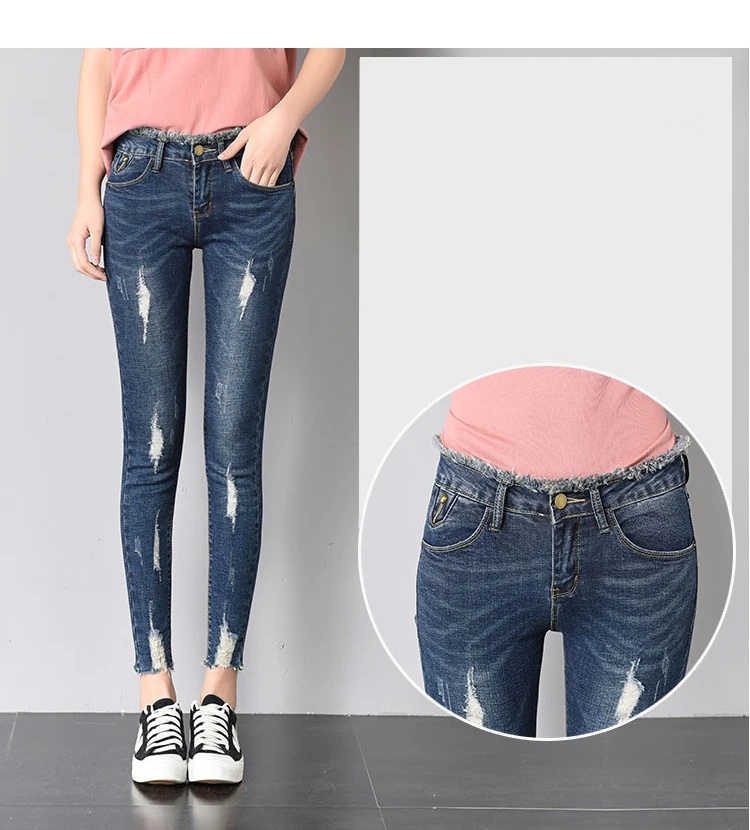 Новинка, женские Стрейчевые эластичные джинсы с высокой талией, женские сексуальные рваные джинсы, обтягивающие женские штаны, женские брюки, дешево